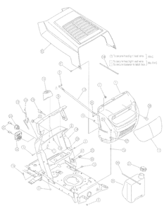 Hood Style 2 Diagram and Parts List for 13A1762F729 2007 Yard Machines Lawn Tractor